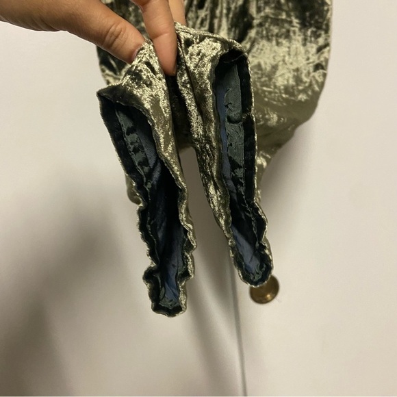 Anthropologie Ett:twa Green Velvet boho|indie Capri Pants Size Small - Picture 5 of 7